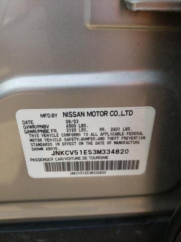 Photo 10 from auction – 2003 INFINITI G35 with VIN JNKCV51E53M334820