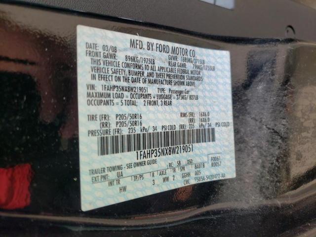 Photo 10 from auction – 2008 FORD FOCUS SE with VIN 1FAHP35NX8W219051
