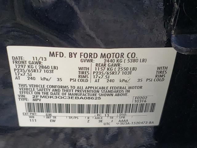 Photo 10 from auction – 2014 FORD EDGE SE with VIN 2FMDK3GC3EBA08625