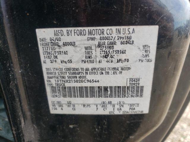 Photo 10 from auction – 2002 FORD F250 SUPER with VIN 1FTNX21S02EC96544