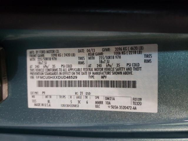 Photo 10 from auction – 2013 FORD ESCAPE SEL with VIN 1FMCU0HXXDUD48529