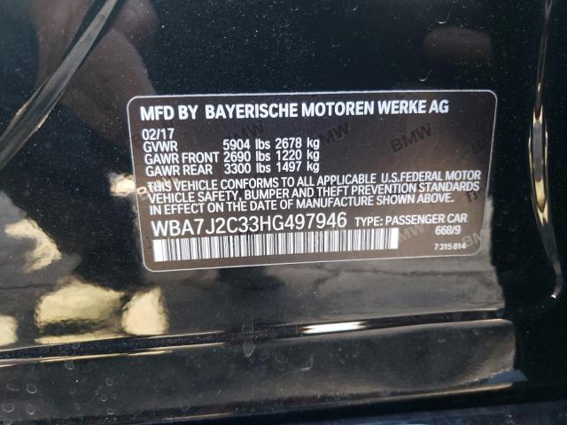 Photo 10 from auction – 2017 BMW 740 XE with VIN WBA7J2C33HG497946