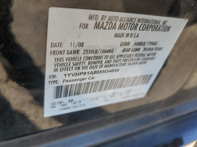 Photo 10 from auction – 2009 MAZDA 6 I with VIN 1YVHP81A895M34858