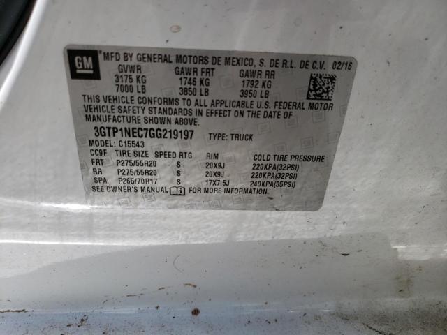 Photo 10 from auction – 2016 GMC SIERRA C15 with VIN 3GTP1NEC7GG219197