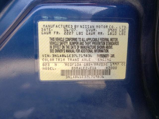Photo 10 from auction – 2007 NISSAN SENTRA 2.0 with VIN 3N1AB61E37L719836