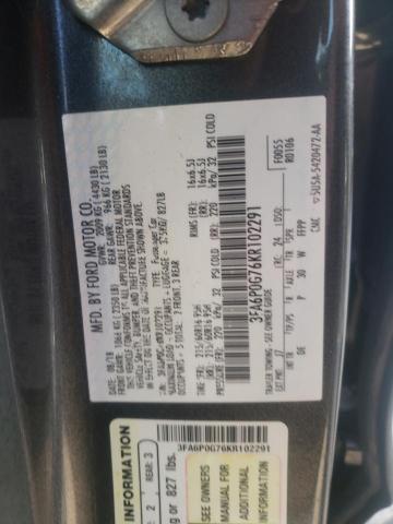 Photo 10 from auction – 2019 FORD FUSION S with VIN 3FA6P0G76KR102291