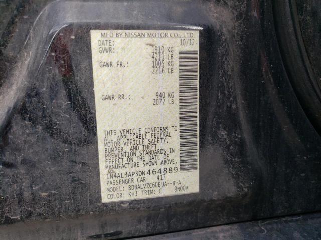 Photo 10 from auction – 2013 NISSAN ALTIMA 2.5 with VIN 1N4AL3AP3DN464889