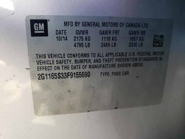 Photo 10 from auction – 2015 CHEVROLET IMPALA LTZ with VIN 2G1165S33F9155690