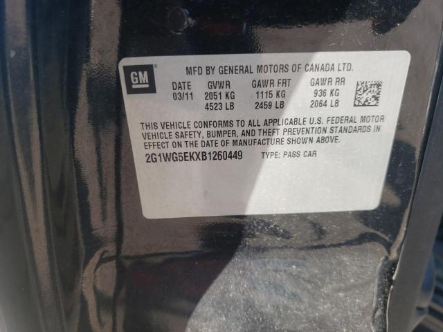 Photo 10 from auction – 2011 CHEVROLET IMPALA LT with VIN 2G1WG5EKXB1260449