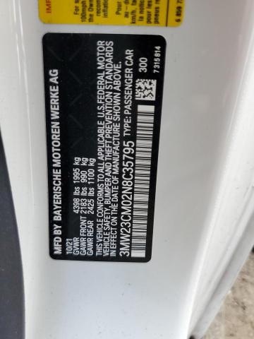 Photo 10 from auction – 2022 BMW 230I with VIN 3MW23CM02N8C35795