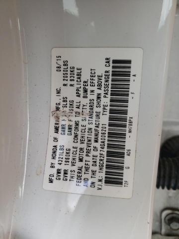 Photo 10 from auction – 2016 HONDA ACCORD EX with VIN 1HGCR2F74GA006201