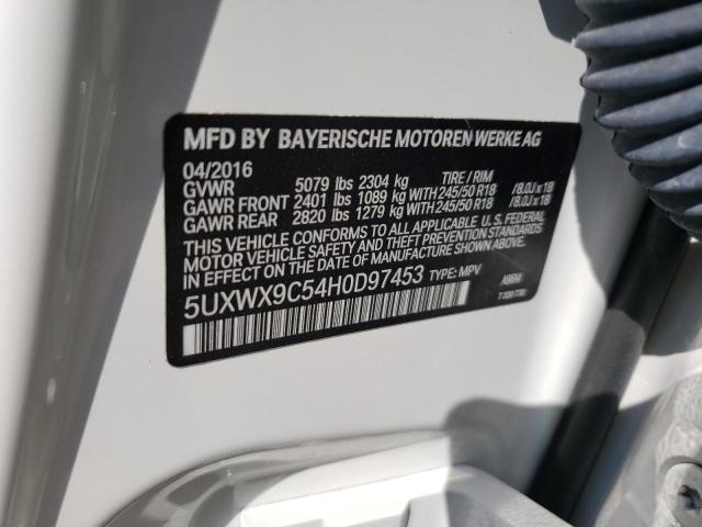 Photo 10 from auction – 2017 BMW X3 XDRIVE2 with VIN 5UXWX9C54H0D97453