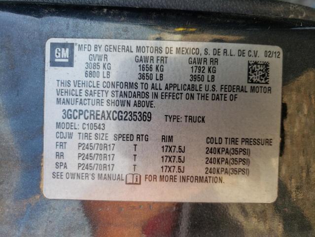 Photo 10 from auction – 2012 CHEVROLET SILVERADO with VIN 3GCPCREAXCG235369