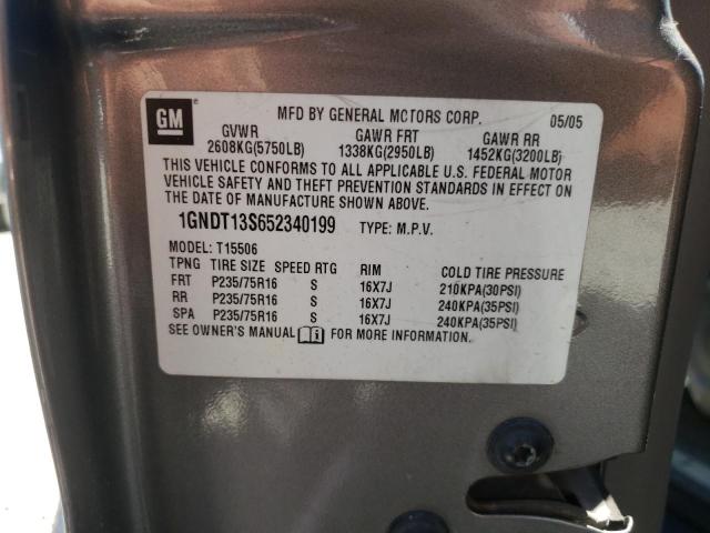 Photo 10 from auction – 2005 CHEVROLET TRAILBLAZE with VIN 1GNDT13S652340199