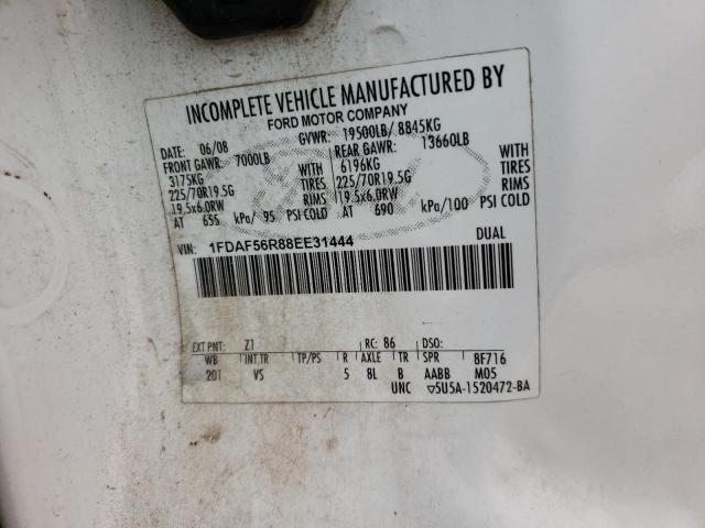 Photo 10 from auction – 2008 FORD F550 SUPER with VIN 1FDAF56R88EE31444