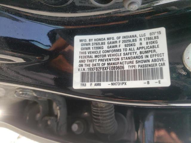 Photo 10 from auction – 2015 HONDA CIVIC EX with VIN 19XFB2F8XFE089606