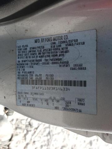 Photo 10 from auction – 2003 FORD ESCORT ZX2 with VIN 3FAFP11323R146334