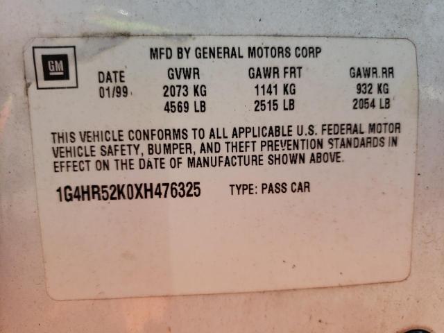 Photo 10 from auction – 1999 BUICK LESABRE LI with VIN 1G4HR52K0XH476325