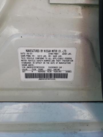 Photo 10 from auction – 2007 INFINITI G35 with VIN JNKBV61E57M722220
