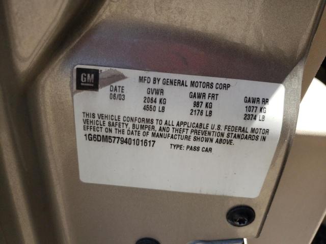 Photo 10 from auction – 2004 CADILLAC CTS with VIN 1G6DM577940101617