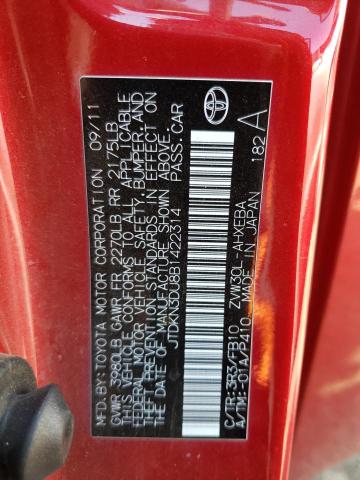 Photo 10 from auction – 2011 TOYOTA PRIUS with VIN JTDKN3DU8B1422314