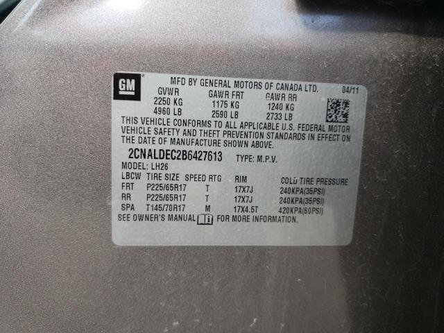 Foto 10 de la subasta – 2011 CHEVROLET EQUINOX LT con VIN 2CNALDEC2B6427613