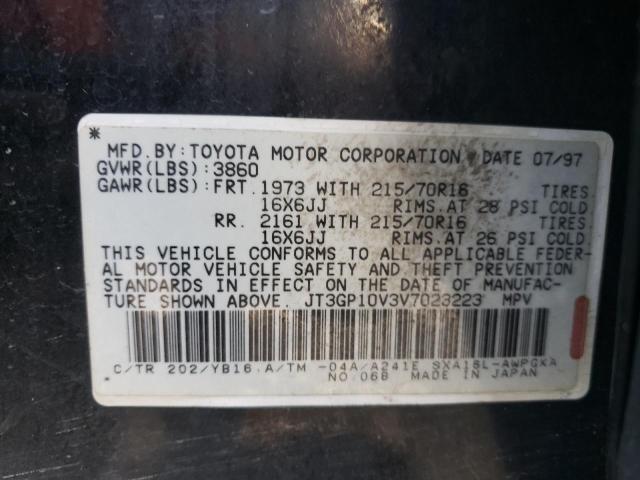 Photo 10 from auction – 1997 TOYOTA RAV4 with VIN JT3GP10V3V7023223