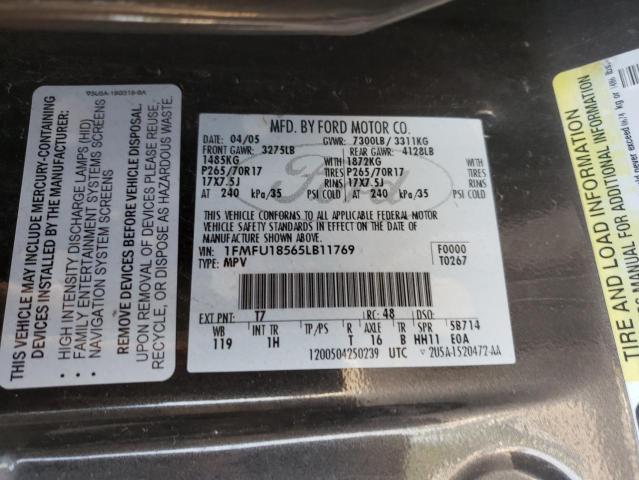 Photo 10 from auction – 2005 FORD EXPEDITION with VIN 1FMFU18565LB11769
