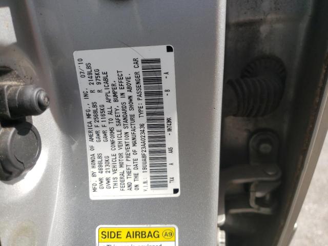 Photo 10 from auction – 2010 ACURA TL with VIN 19UUA8F23AA023436