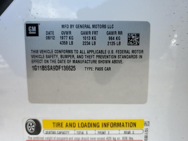 Photo 10 from auction – 2013 CHEVROLET MALIBU LS with VIN 1G11B5SA9DF136625