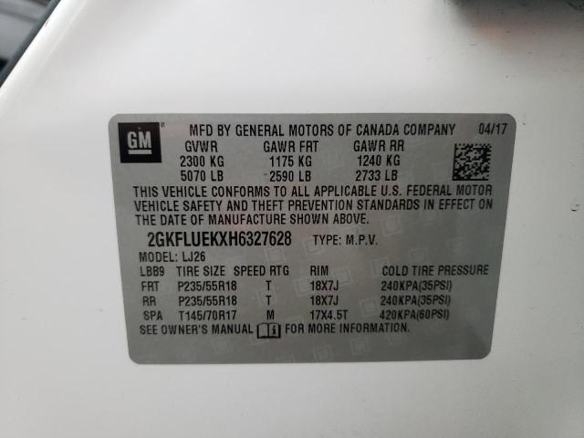 Photo 10 from auction – 2017 GMC TERRAIN SL with VIN 2GKFLUEKXH6327628