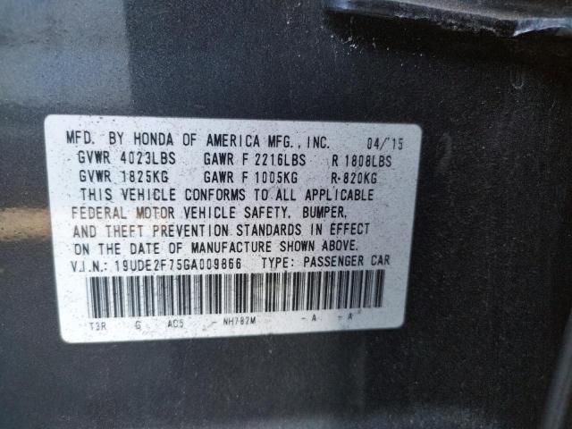 Photo 10 from auction – 2016 ACURA ILX PREMIU with VIN 19UDE2F75GA009866