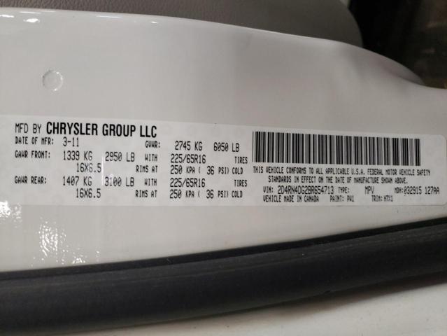 Photo 10 from auction – 2011 DODGE GRAND CARA with VIN 2D4RN4DG2BR654713