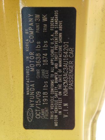 Photo 10 from auction – 2010 HYUNDAI ACCENT BLU with VIN KMHCM3AC3AU164201
