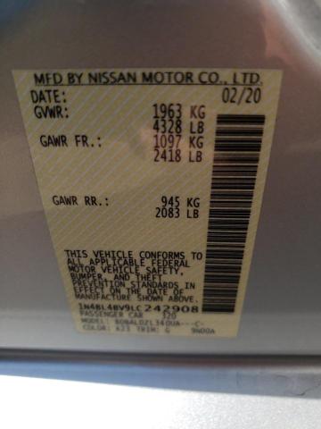 Photo 10 from auction – 2020 NISSAN ALTIMA S with VIN 1N4BL4BV9LC242908