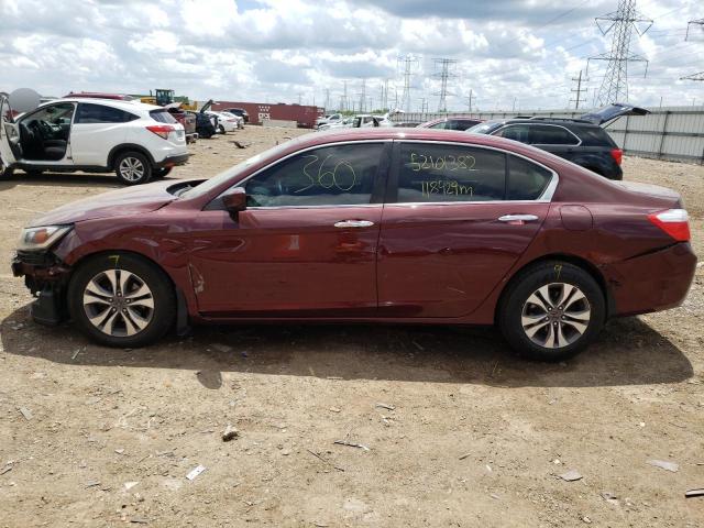 Photo 9 from auction – 2014 HONDA ACCORD LX with VIN 1HGCR2F39EA050852