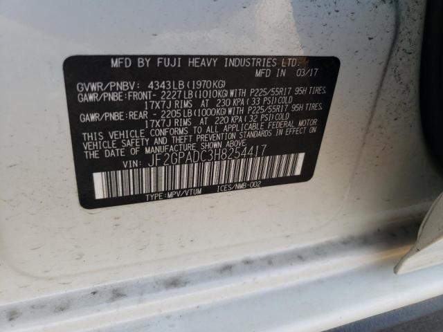 Photo 10 from auction – 2017 SUBARU CROSSTREK with VIN JF2GPADC3H8254417