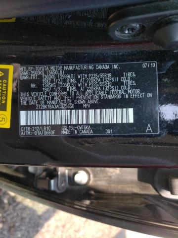 Photo 10 from auction – 2010 LEXUS RX 350 with VIN 2T2BK1BA3AC075650