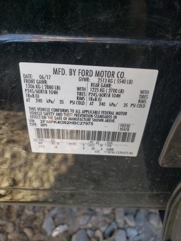 Photo 10 from auction – 2017 FORD EDGE SE with VIN 2FMPK4G92HBC27975