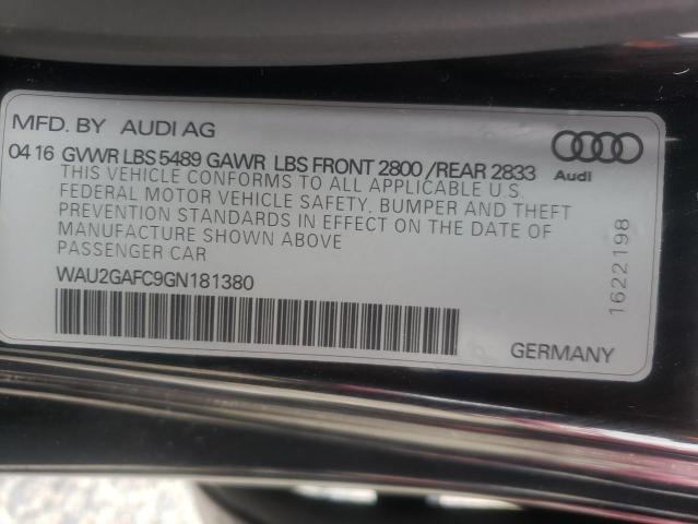 Photo 10 from auction – 2016 AUDI A7 PRESTIG with VIN WAU2GAFC9GN181380