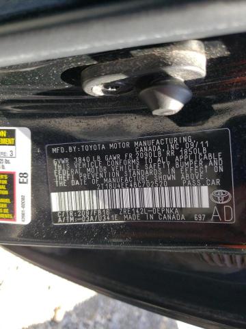 Photo 10 from auction – 2011 TOYOTA COROLLA BA with VIN 2T1BU4EE4BC702520