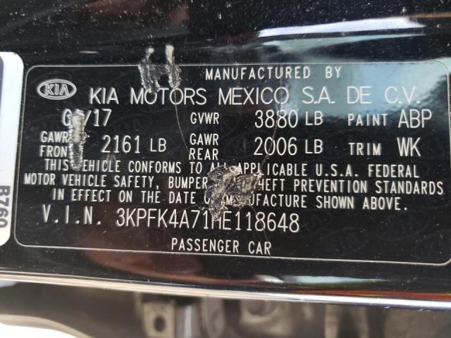 Photo 10 from auction – 2017 KIA FORTE LX with VIN 3KPFK4A71HE118648