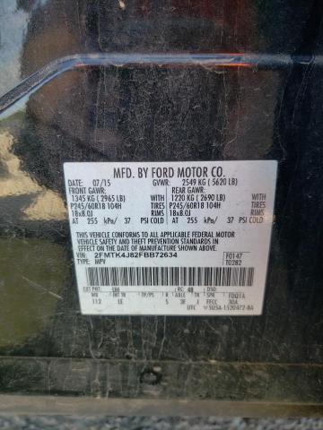 Photo 10 from auction – 2015 FORD EDGE SEL with VIN 2FMTK4J82FBB72634