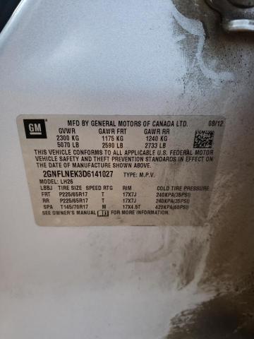 Photo 10 from auction – 2013 CHEVROLET EQUINOX LT with VIN 2GNFLNEK3D6141027