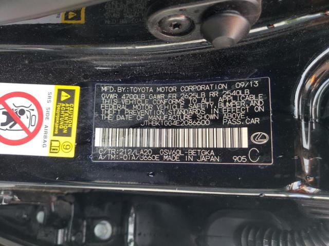Photo 10 from auction – 2014 LEXUS ES 350 with VIN JTHBK1GG4E2086600