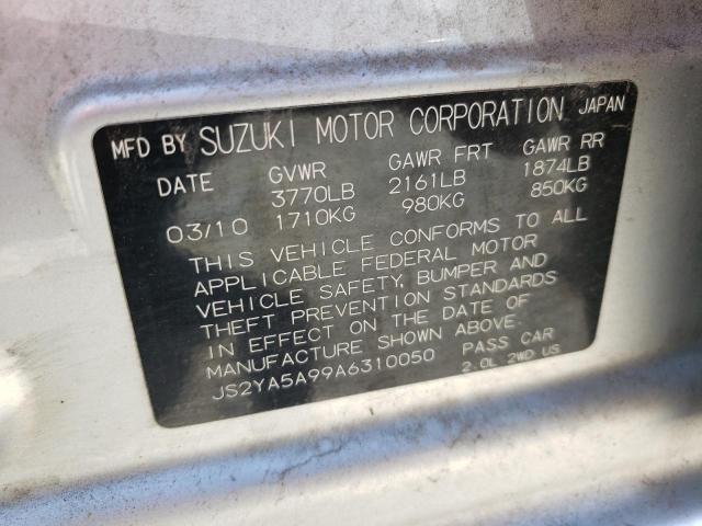 Photo 10 from auction – 2010 SUZUKI SX4 SPORT with VIN JS2YA5A99A6310050