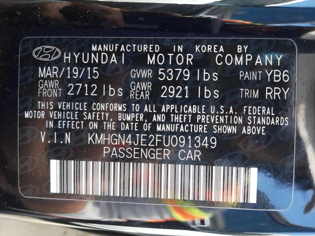 Photo 10 from auction – 2015 HYUNDAI GENESIS 3. with VIN KMHGN4JE2FU091349