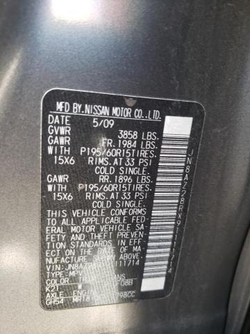 Photo 10 from auction – 2009 NISSAN CUBE BASE with VIN JN8AZ28RX9T111714