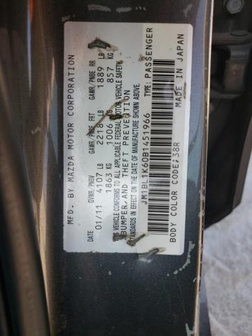 Photo 10 from auction – 2011 MAZDA 3 S with VIN JM1BL1K60B1451966