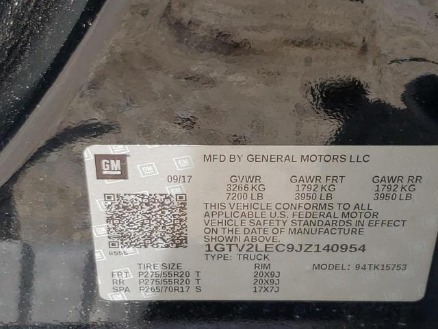 Photo 10 from auction – 2018 GMC SIERRA K15 with VIN 1GTV2LEC9JZ140954